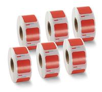 BETCKEY - 6 Rotoli S0929120 Etichette Colorate(Rosso) Compatibile con DYMO S0929120, 25mm x 25mm, 4500 Etichette Multiuso Utilizzo per LabelWriter 450 4XL NON per 550 o 5XL