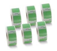 BETCKEY - 6 Rotoli S0929120 Etichette Colorate(Verde) Compatibile con DYMO S0929120, 25mm x 25mm, 4500 Etichette Multiuso Utilizzo per LabelWriter 450 4XL NON per 550 o 5XL
