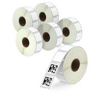 BETCKEY - 6 Rotoli S0929120 Etichette rimovibili, 25mm x 25mm, 4500 Etichette Multiuso Utilizzo per LabelWriter 450 4XL NON per 550 o 5XL