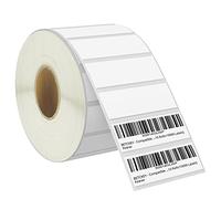 BETCKEY - 76mm x 25mm(3 in x 1 in) Perforated Etichette Termiche per Codice a Barre e Indirizzo Compatibile con stampanti Zebra e altre [1 Rotolo/1375 Etichette]