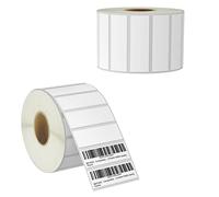BETCKEY - 76mm x 25mm(3 in x 1 in) Perforated Etichette Termiche per Codice a Barre e Indirizzo Compatibile con stampanti Zebra e altre [2 Rotoli/2750 Etichette]