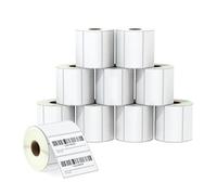 BETCKEY - 76mm x 38mm(3 in x 1,5 in) Perforated Etichette Termiche per Codice a Barre, Spedizione e Indirizzo Compatibile con stampanti Zebra e altre [10 Rotoli/9500 Etichette]