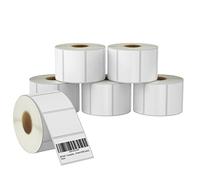 BETCKEY - 76mm x 51mm(3 in x 2 in) Perforated Etichette Termiche per Uso Multiplo e Spedizione Compatibile con stampanti Zebra e altre [6 Rotoli/4500 Etichette]