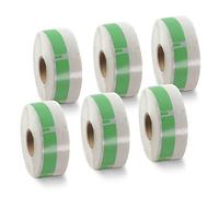 BETCKEY Etichette colorate compatibili con etichette con codici a barre della libreria Dymo 30346 (1/2" x 1-7/8"), compatibili per stampanti desktop Dymo LabelWriter Thermal 450, 4XL e Zebra [6 rotoli, 3600 etichette, verde]