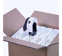 BETCKEY - Etichette per cartelle compatibili di ricambio per Brother DK-1203 (2/3" x 3-7/16"), da utilizzare con stampanti Brother QL [20 rotoli/6000 etichette]