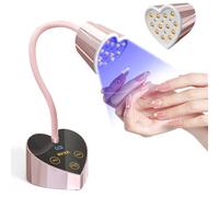 BETE Mini lampada UV unghie gel asciugatura rapida lampada pieghevole a 360° collo di cigno con sensore intelligente USB portatile senza fili 30W ricaricabile con 3 timer per soggiorno e casa