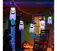 Betensh Decorazioni Spettrali per Halloween, LED luci halloween, Luci fiabesche spettrali, lámpara Colgante de Fantasma de Sombrero de Bruja Brillante