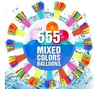 Betensh Palloncini Acqua, 555 pcs Gavettoni Acqua Autosigillanti, Bombe d'Acqua Colorate, Palloncini d'Acqua con Adattatore Rubinetto, Palloncini per Gavettoni Acqua per Bambini, Giochi d'Acqua