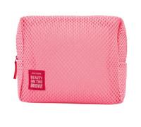 Beter - Beauty case in rete rosa con tasca interna e cerniera, Tessuto in mesh traspirante, Non trattiene l’umidità, Grande capacità, Ideale per spiaggia, piscina o palestra