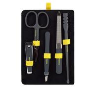 Beter - Kit da viaggio per la cura personale Level Up Collection, set di basi con tagliasigarette nasale, strumenti per manicure in acciaio inox, Lemon