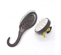 BETER- Kit Spazzola per Capelli Districante e Cepillo Massaggiante per Cuoio Capelluto Coffee O'Clock - Ideale per Pettinare e Stimolare la Crescita dei Capelli