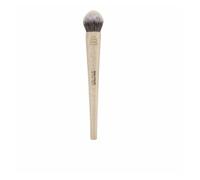 Beter - Pennello da fondotinta Kabuki, piatto, in pelo sintetico, cruelty free, Natural Fiber, manico in fibra naturale di grano, ideale per il vostro astuccio di pennelli da trucco