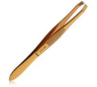 Beter - Pinzette professionali a punta di granchio, Placcate in rame, Massima precisione, Acciaio inox, Pinzette di precisione, Pinzetta sopracciglia professionale, Sopracciglia Perfette, Tweezers