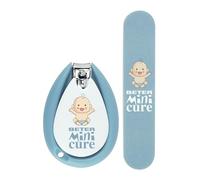 Beter - Set manicure e pedicure per neonati Miniature, Forbicine e Lima per unghie neonati e bambini piccoli, Set igiene neonato, Regalo per neonati, Set cura neonati appena nati, Blu
