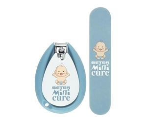 Beter - Set manicure e pedicure per neonati Miniature, Forbicine e Lima per unghie neonati e bambini piccoli, Set igiene neonato, Regalo per neonati, Set cura neonati appena nati, Blu