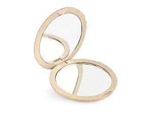Beter - Specchietto da borsetta, Ingrandimento x4, Specchietto borsa, Realizzato con fibre di grano, Specchio doppio in fibra naturale, Perfetto da portare in borsa e in viaggio, Specchietto donna