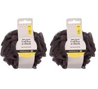Beter- Spugna da bagno per il corpo, spugna a rete esfoliante. Collezione Coffee O'clock (Confezione da 2)