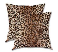 BETGINY Confezione da 2 federe per cuscini con stampa leopardata, 40,6 x 40,6 cm, con stampa di ghepardo, per camera da letto, casa, divano
