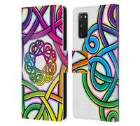BETH WILSON NODI CELTICI ARCOBALENO CUSTODIA COVER A PORTAFOGLIO PER SAMSUNG 1
