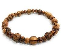Bethlehem olive Wood Bead braccialetto fatto a mano W/5 mm & 8 mm perline