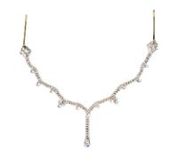 BETHYNAS Catena per capelli in stile boho, con strass, con forcine per capelli, con cristalli gitani, accessorio per capelli da sposa, per donne, ragazze (oro)
