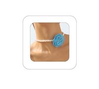 Bethynas Collana girocollo con perle barocche con fiore fatto a mano vintage floreale rosa collare da sposa catena collo catena per feste gioielli per donne, Metallo