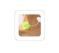 Bethynas Collana girocollo con perle barocche con fiore fatto a mano vintage floreale rosa collare da sposa catena collo catena per feste gioielli per donne, Metallo