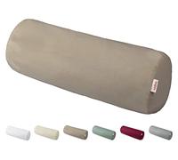 beties BasicSoft XL - Fodera per rotolo cervicale, ca. 25x70 cm, 100% cotone jersey, rotolo per schiena/gambe, fodera per rotolo cervicale, supporto per gravidanza - Plaza-Taupe