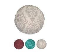 beties Federa per cuscino in epoca ca. Ø 50 cm con ornamento 3D su cotone a mezza panama di azienda tedesca di alta qualità (linen-tortora)