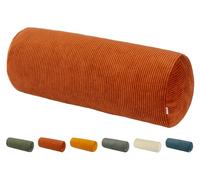 beties HYggelig No.1 Trendy Velluto a coste XL Copri rotolo ca. Fodera per cuscino per gambe, protezione per il collo, 25x70 cm, in qualità da designer d'interni (rosso ruggine)