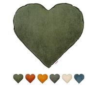 beties - Iggelig n. 1 - Cuscino a forma di cuore imbottito in velluto a coste circa 40 x 35 cm; regalo romantico per compleanno, San Valentino o festa della mamma - morbido cuscino decorativo per