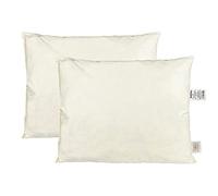 Beties "Publik" - Set di 2 cuscini in piuma 40 x 50 cm (vere piume), diverse misure, lavabili tradizionalmente in colore crema