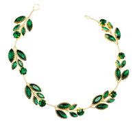 BETITETO Cerchietto per capelli da sposa, con strass, accessorio per capelli per donne e ragazze, colore: verde