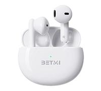 BETMI - True Wireless Earbuds - in-Ear Bluetooth5.3 Cuffie - 40H Playtime, IPX5 impermeabile TWS con doppio microfono per lo sport, auricolari leggeri per Android iOS/iPhone - Bianco