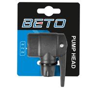 Testina di Ricambio Universale Beto per Pompa a Pedale - Compatibile con Valvole Auto, Dunlop e Francesi, Colore Nero