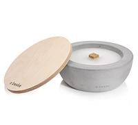 Betonfeuer - Torcia decorativa da esterno in cemento | Modello Savo (⌀24 cm) | Braciere da tavolo con stoppino permanente, durata illimitata | Per giardino e terrazza | Made in Germany