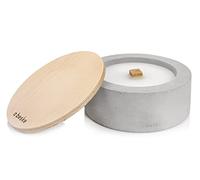 Betonfeuer - Torcia decorativa da esterno in cemento | Modello Taal (⌀24 cm) | Braciere da tavolo con stoppino permanente, durata illimitata | Per giardino e terrazza | Made in Germany