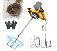 Betoniera senza fili per batteria Dewalt 18V 20V, miscelatore elettrico senza spazzole, miscelatore per intonaco a 6 velocità, miscelatore portatile per malta agitatore per calcestruzzo per miscelare