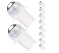 BETOOKY 10 Pezzi Accessori per Bottiglie di Profumo e Olio Labbra Roll-on in Acciaio e Supporto in Plastica Trasparente 16 Filetti Design di Perdite per Produzione Fai da Te