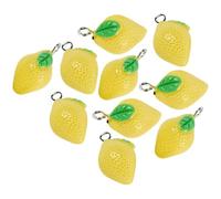 BETOOKY 10 Pezzi Charms Frutta in Resina Gialli per Vacanze Estive, Pendenti Creativi per Gioielli Fai da Te e Progetti Artigianali