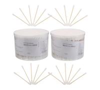 BETOOKY 1000 Pezzi Cotone a Doppia Punta Punte Spirale e Appuntite, Bastoncini Auricolari Monouso per Pulizia Orecchie, Applicazione Trucco Art, Igienici e Pratici per Uso Domestico e
