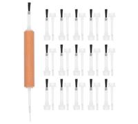 BETOOKY 1set Pennelli Nail Art Doppia Punta con Testine Sostituibili Manico in Legno Resistente per Controllo Preciso Kit Completo per Tecniche Nail DIY e Smalti Gel