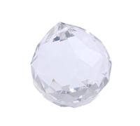 BETOOKY 2 Pezzi Palline Pendenti in Cristallo Artificiale da 60mm | Finitura Trasparente Sfaccettata, Accessorio Sostitutivo per Arredo e Cerimonie, Adatto a Progetti Fai da Te