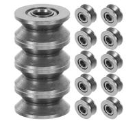 BETOOKY 30 Pezzi Ruota Puleggia Guida a Scanalatura V Cuscinetto a Sfere, Miniatura, Acciaio per Cuscinetti, Argento, per Cnc e Applicazioni Robotiche, per Binario Lineare e Porte