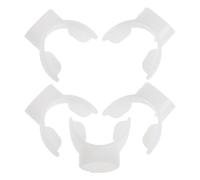 BETOOKY 5 Pezzi Allenatore Bianco di Funzione Polmonare in Silicone Portatile Feedback di Pressione Accurato e Aumento della Capacità per Snorkeling e Allenamento