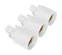 BETOOKY Adattatore Lampadina G24q a E27 3 Pezzi, Base 4 Pin, Plastico Bianco, Installazione Facile, Prestazioni Stabili, per Case e Spazi Commerciali