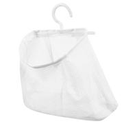 BETOOKY Borsa a Rete Bianco Multiuso in Poliestere Cuciture Rinforzate e Pieghevole per Bagno e Casa, Sacchetto Porta Mollette e Porta Biancheria da Appendere