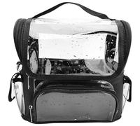 BETOOKY Borsa da Parrucchiere Portautensili Grande in PVC Trasparente Divisori Organizer per Attrezzi da Barbiere e Trucco Valigia da Viaggio per Strumenti Chioma