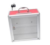 BETOOKY Cassetta Postale Trasparente con Serratura, Contenitore per Lettere e Donazioni, Piccolo Box Portaoggetti da Parete per Ufficio e Scuola, Resistente e Sicuro, Dimensioni 32x16x32