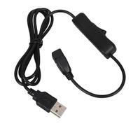 BETOOKY Cavo di Prolunga USB Resistente All'intreccio con Interruttore Inline per Ventola in Rame e Gomma Nero per Festa Estiva e Uso Interno Auto o Comodino